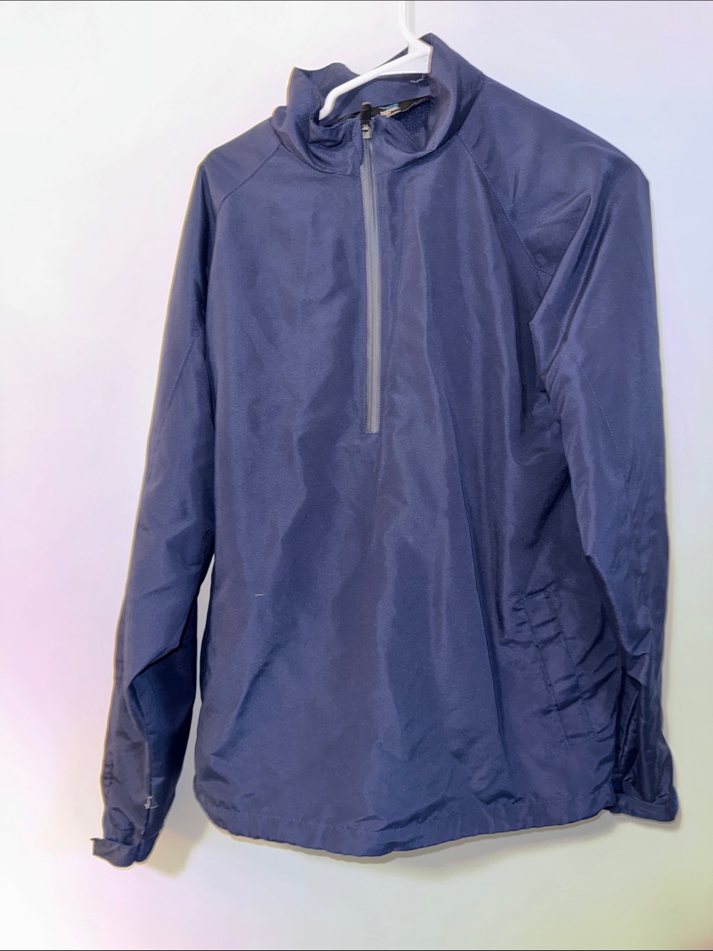 Men's Navy Quarter-Zip Windbreaker Pullover